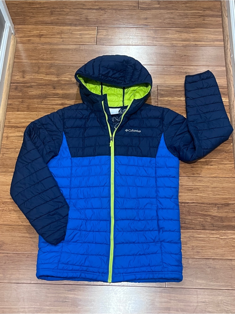 Columbia Boys' Blue & Navy Insulated Hooded Puffer Jacket